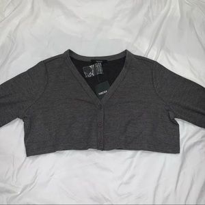 BRAND NEW button front crop top, with tags!